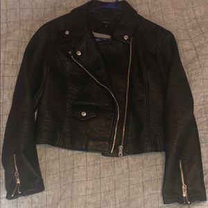 Members Only vegan leather moto jacket